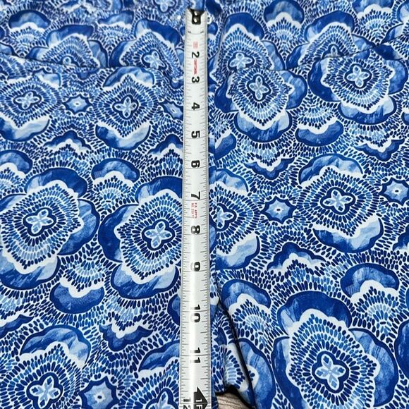 IBKUL Venetian Tiles Denim Stretch Golf Ankle Pants‎ Blue White Size 10 - Picture 7 of 11